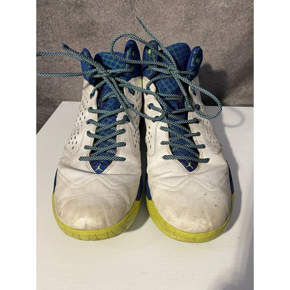 Jordan Rising High Men Size 15 White Insignia Blue Ghost Green 768931-10